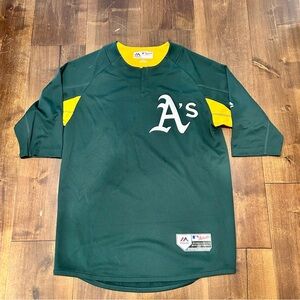 Majestic Oakland A's 3/4 Sleeve Manager Jersey